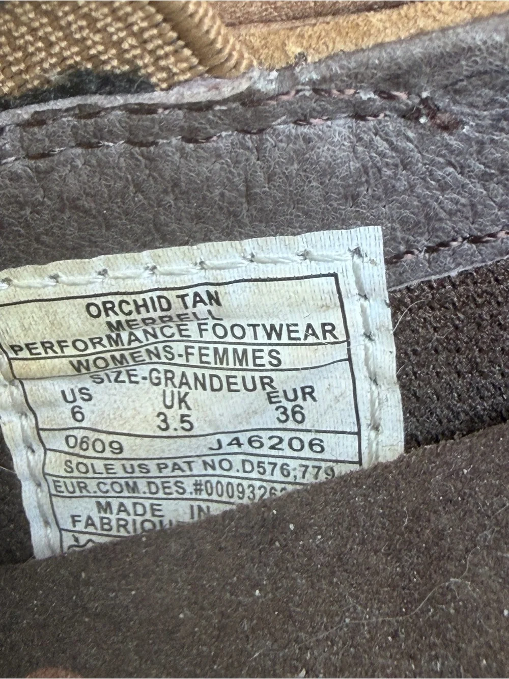 Merrell Orchid Tan Leather Suede Mary Jane Wedge Shoes Vibram Women’s 6